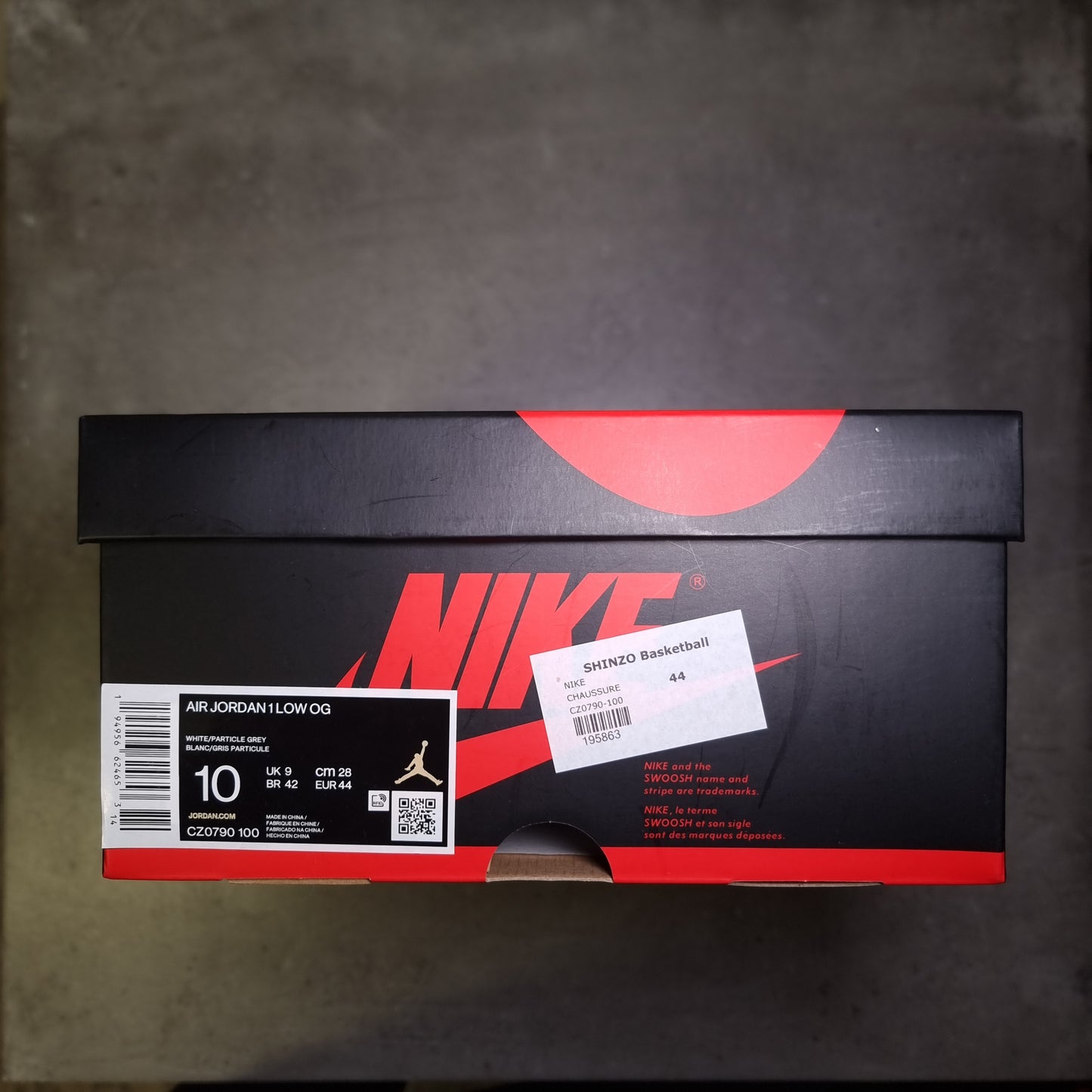 Jordan 1 Low Particule White (44EU)