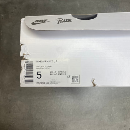 Air Max 1 Patta White (37.5EU)