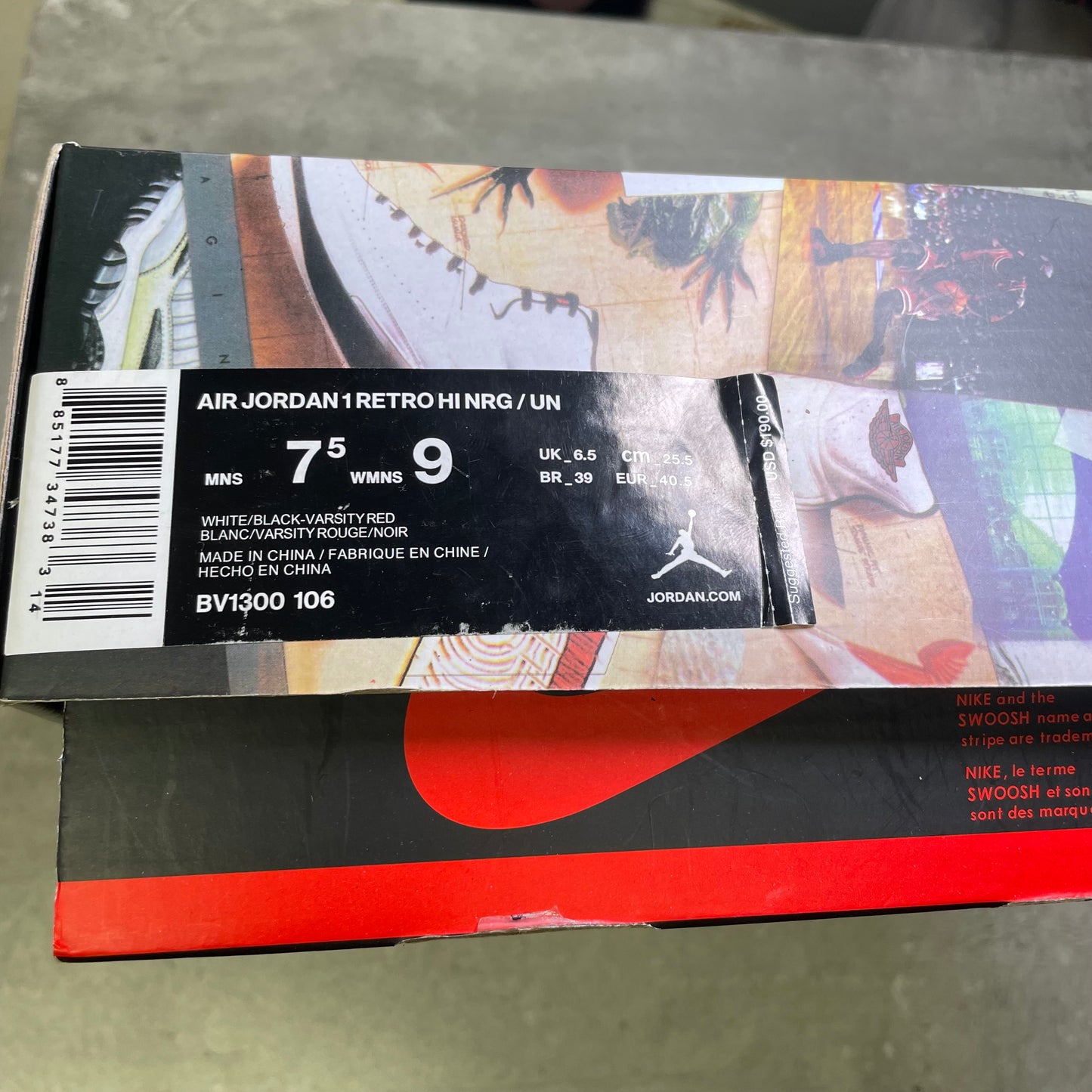 Jordan 1 High Union Black Toe (40.5EU)